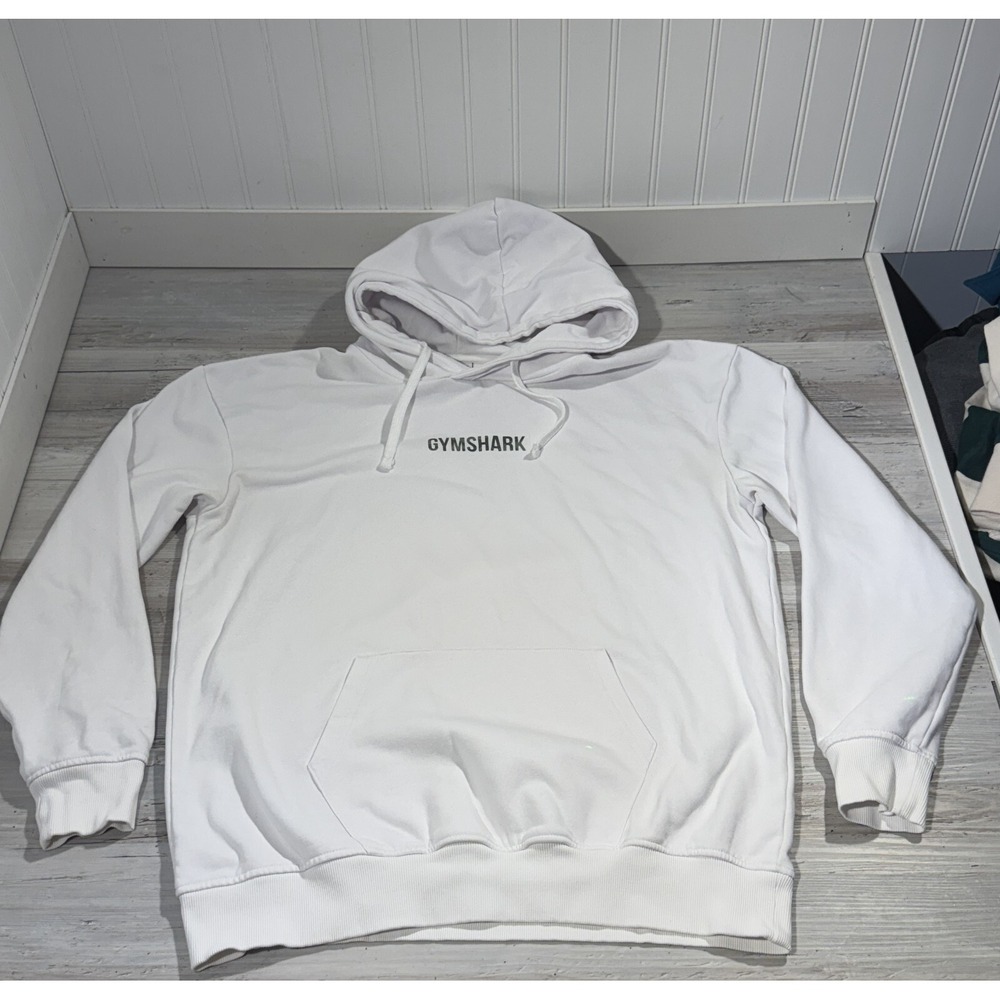 Gymshark Hoodie Camo Logo On White Unisex M